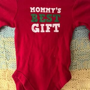 Red 'Mommy's Best Gift' baby 0-3m One Piece newborn